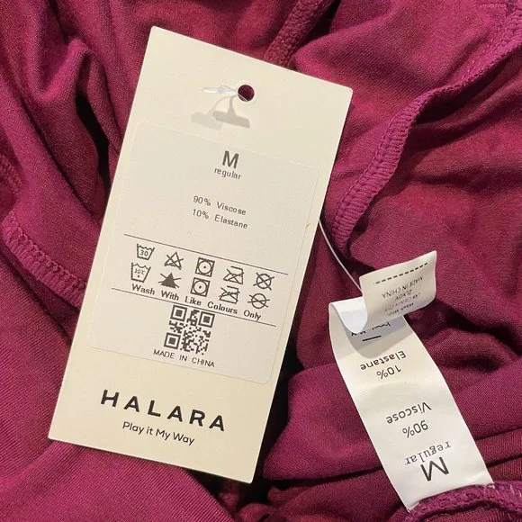 NWT: High Waisted Twisted Side Pocket Palazzo Flowy Split Wide Leg Pants Size M - Picture 7 of 7